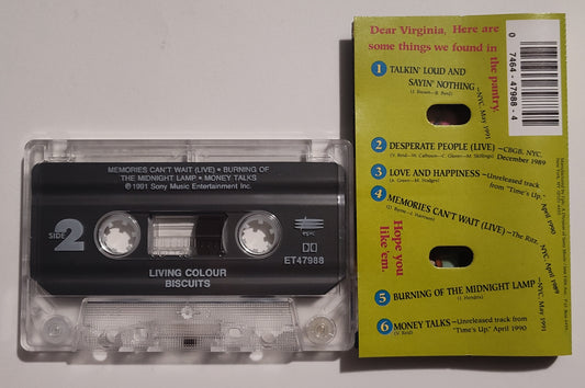 Living Colour - "Biscuits (EP)" - CASSETTE TAPE (DOLBY) VG+/VG+