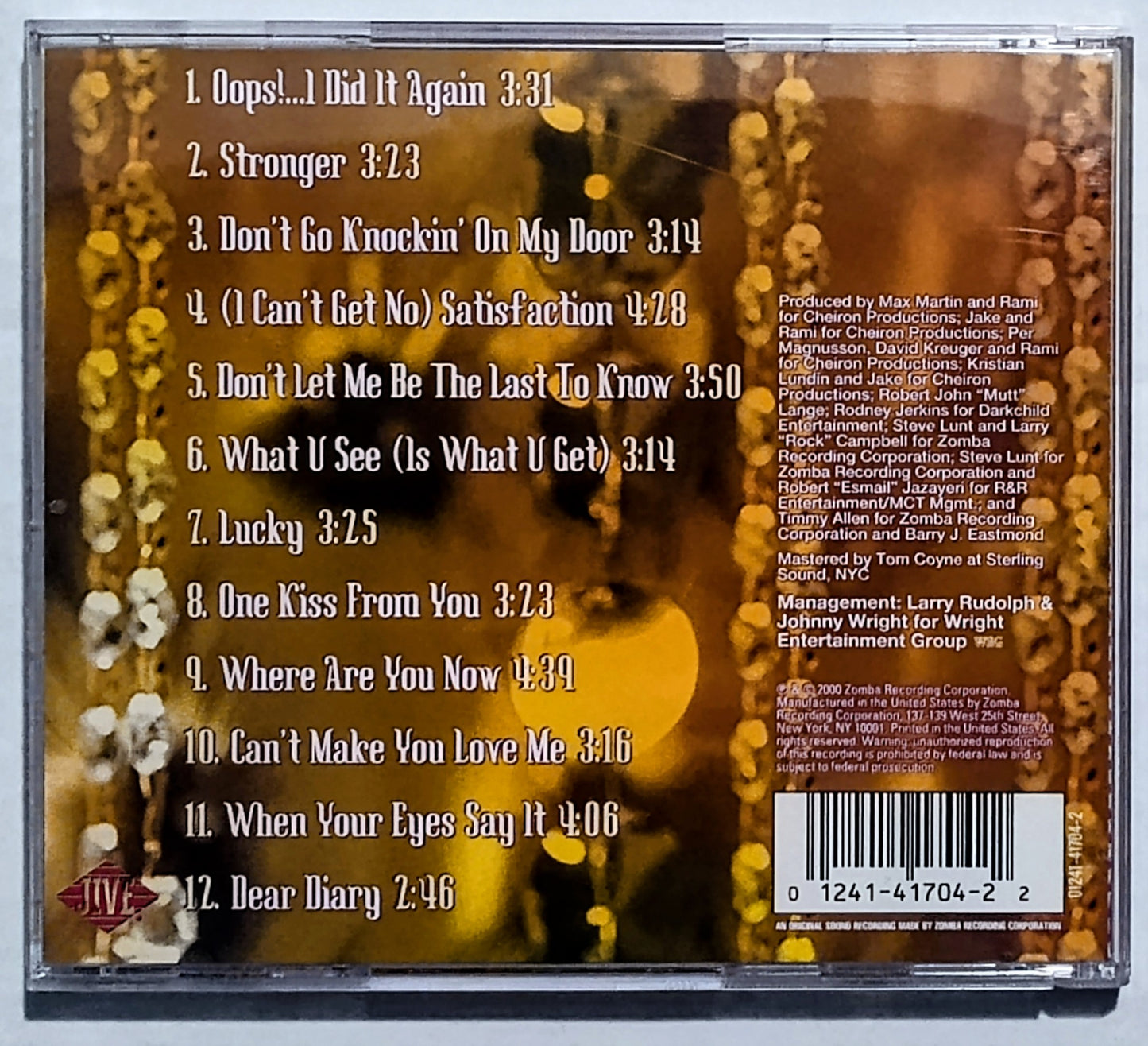 Britney Spears - “Oops!...I Did It Again” - COMPACT DISC VG+/VG