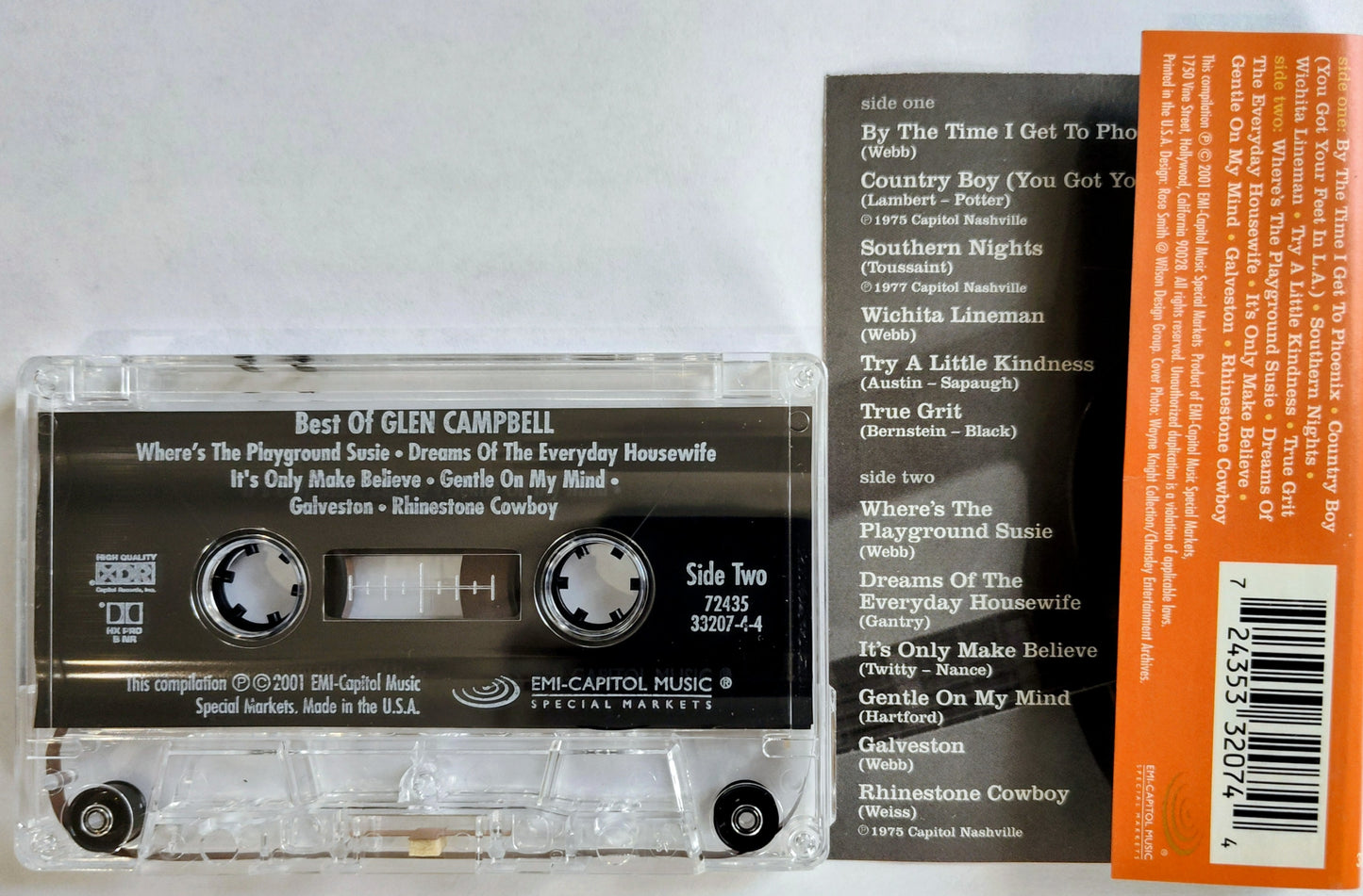 Glen Campbell - “Best Of” - CASSETTE TAPE VG+/VG+