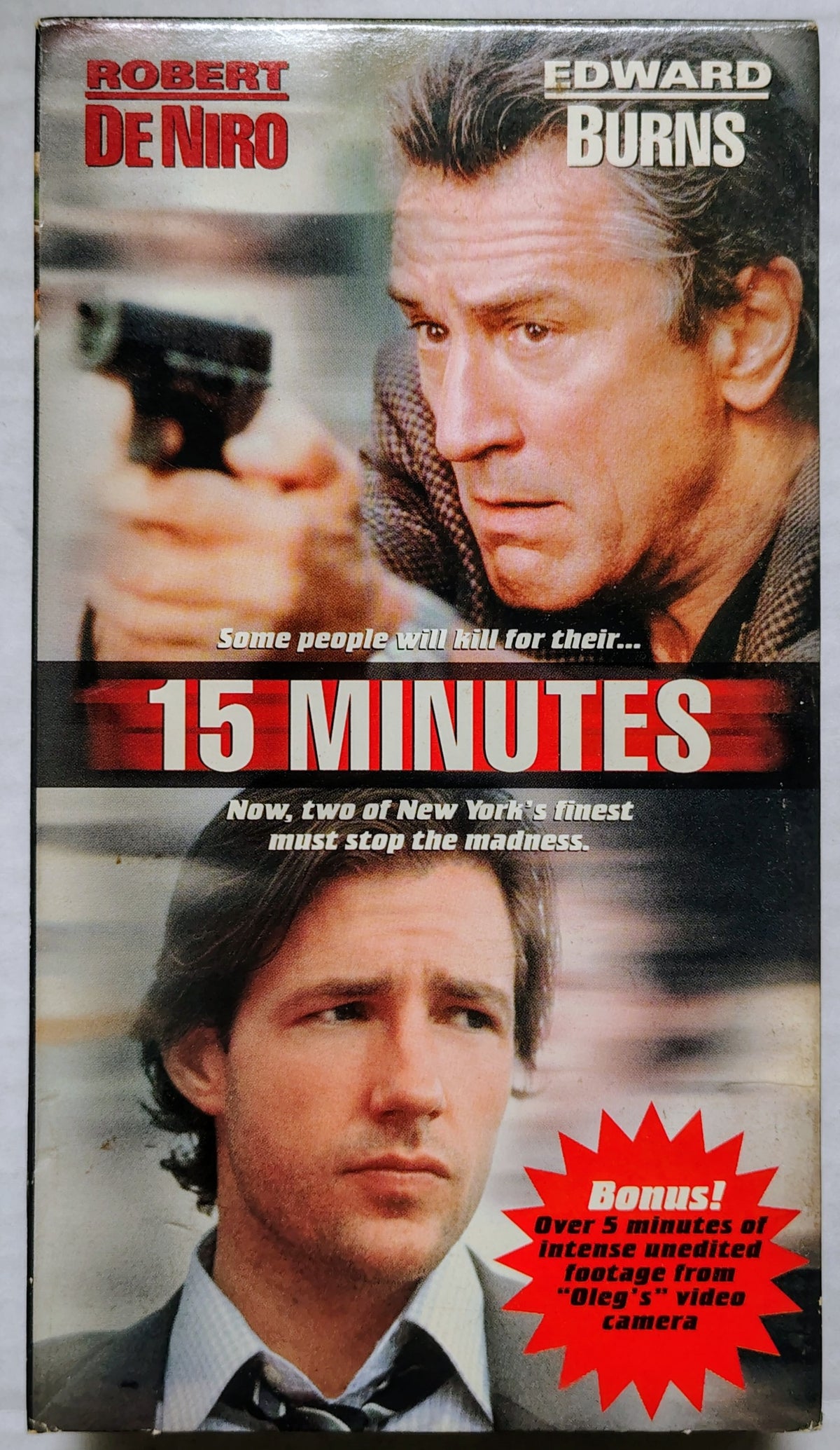 15 Minutes - VHS (*Not Graded; see notes/photos)