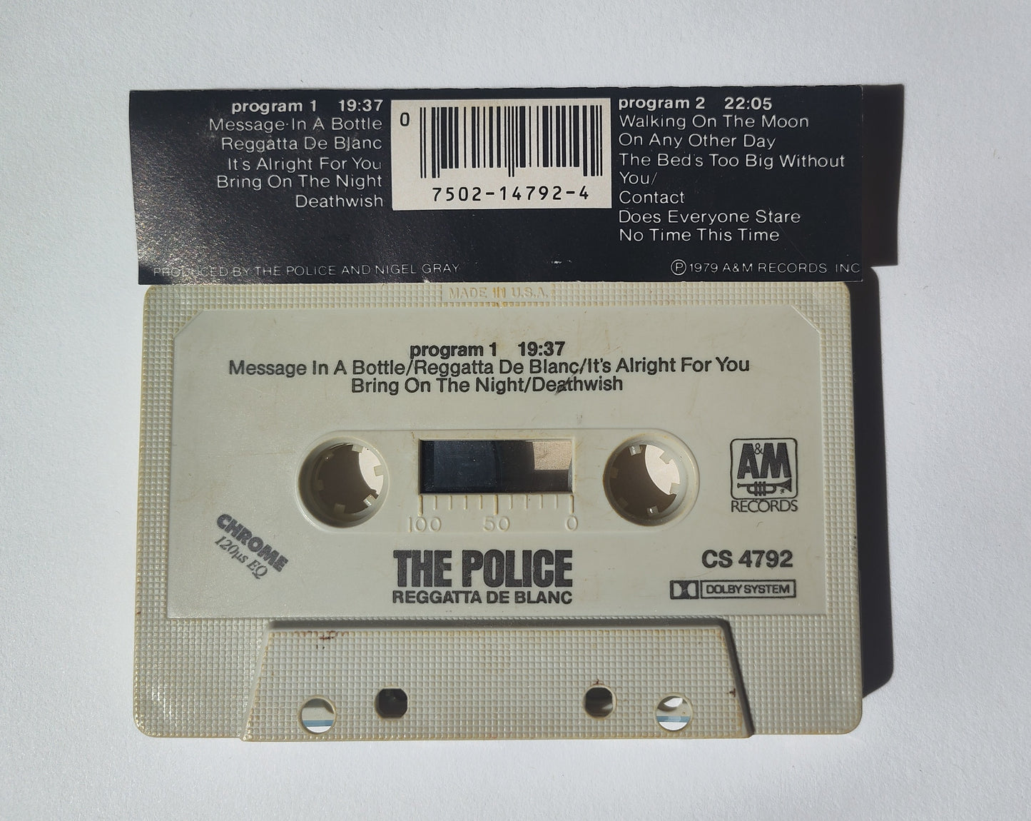Police, The - "Regatta De Blanc (CHROME)" - CASSETTE TAPE G+/G+ (Plays perfect!)
