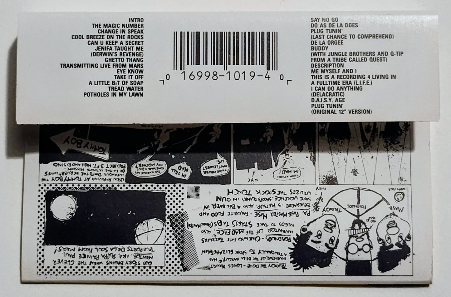 De La Soul - "3 Feet High And Rising" - CASSETTE TAPE VG+/VG+