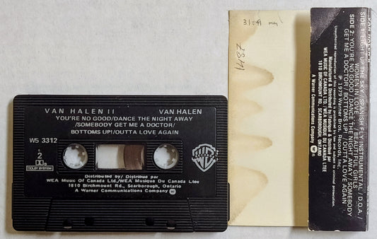 Van Halen - “Van Halen II” - CASSETTE TAPE (Canada; Black Shell) G/VG+
