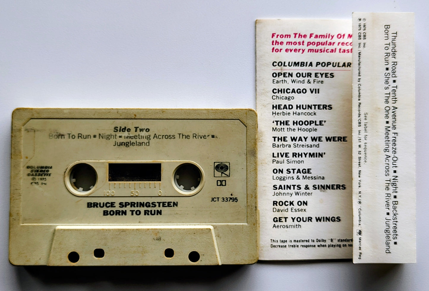 Bruce Springsteen - “Born To Run” - CASSETTE TAPE VG/G+