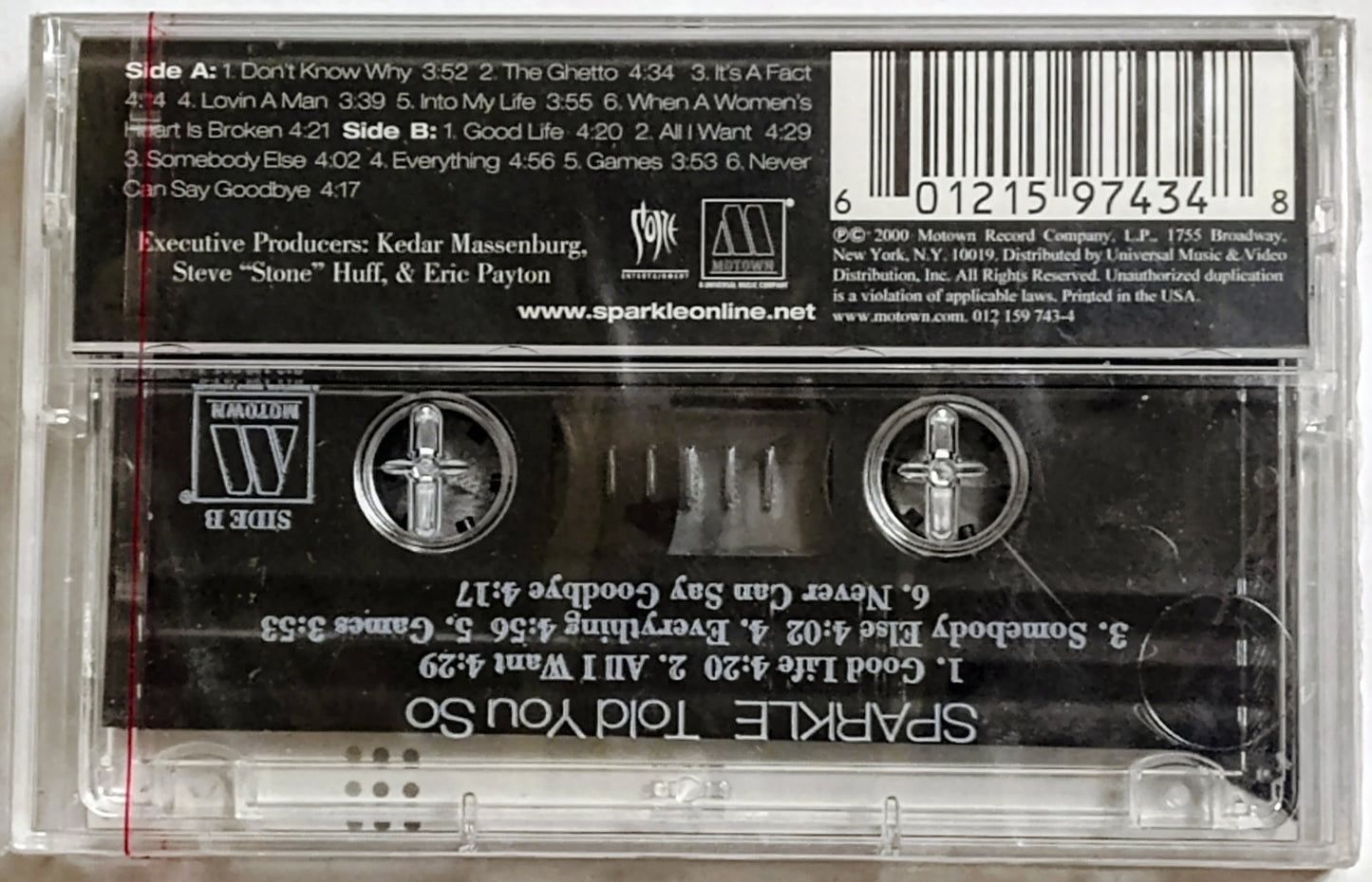 Sparkle - “Told You So” - CASSETTE TAPE M/M (Sealed)