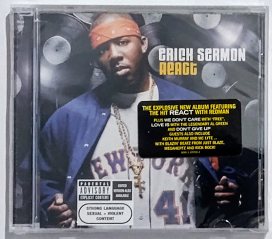 Erick Sermon - “React” - COMPACT DISC VG+/M (Sealed; multiple cracks in case)