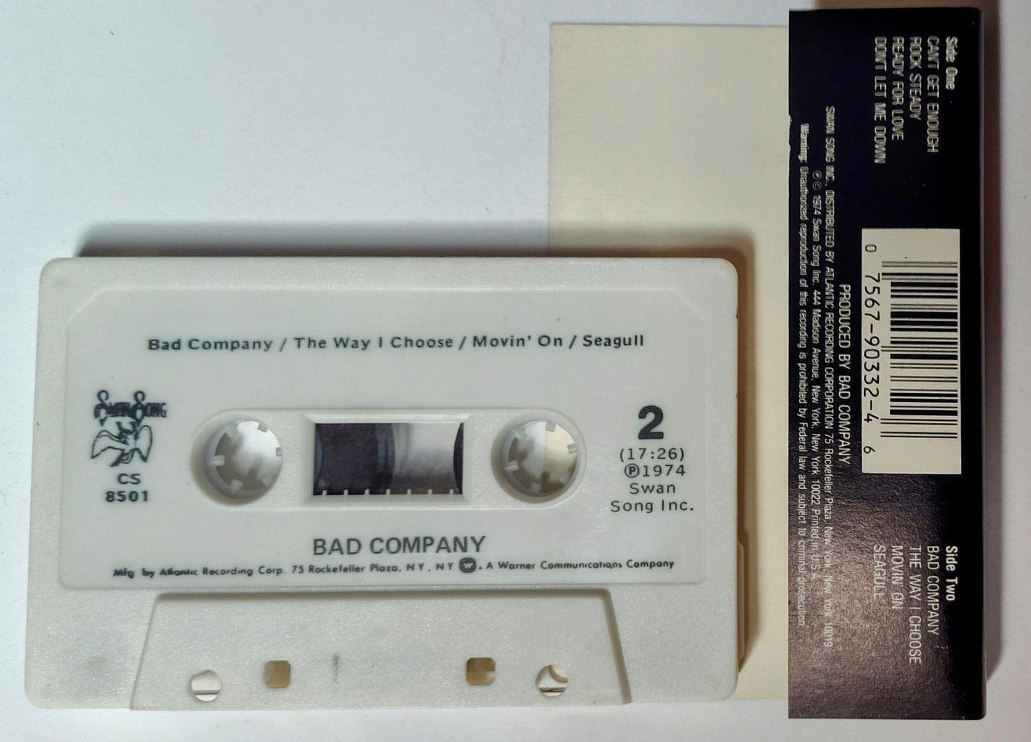 Bad Company - "Bad Company" - CASSETTE TAPE VG/VG+
