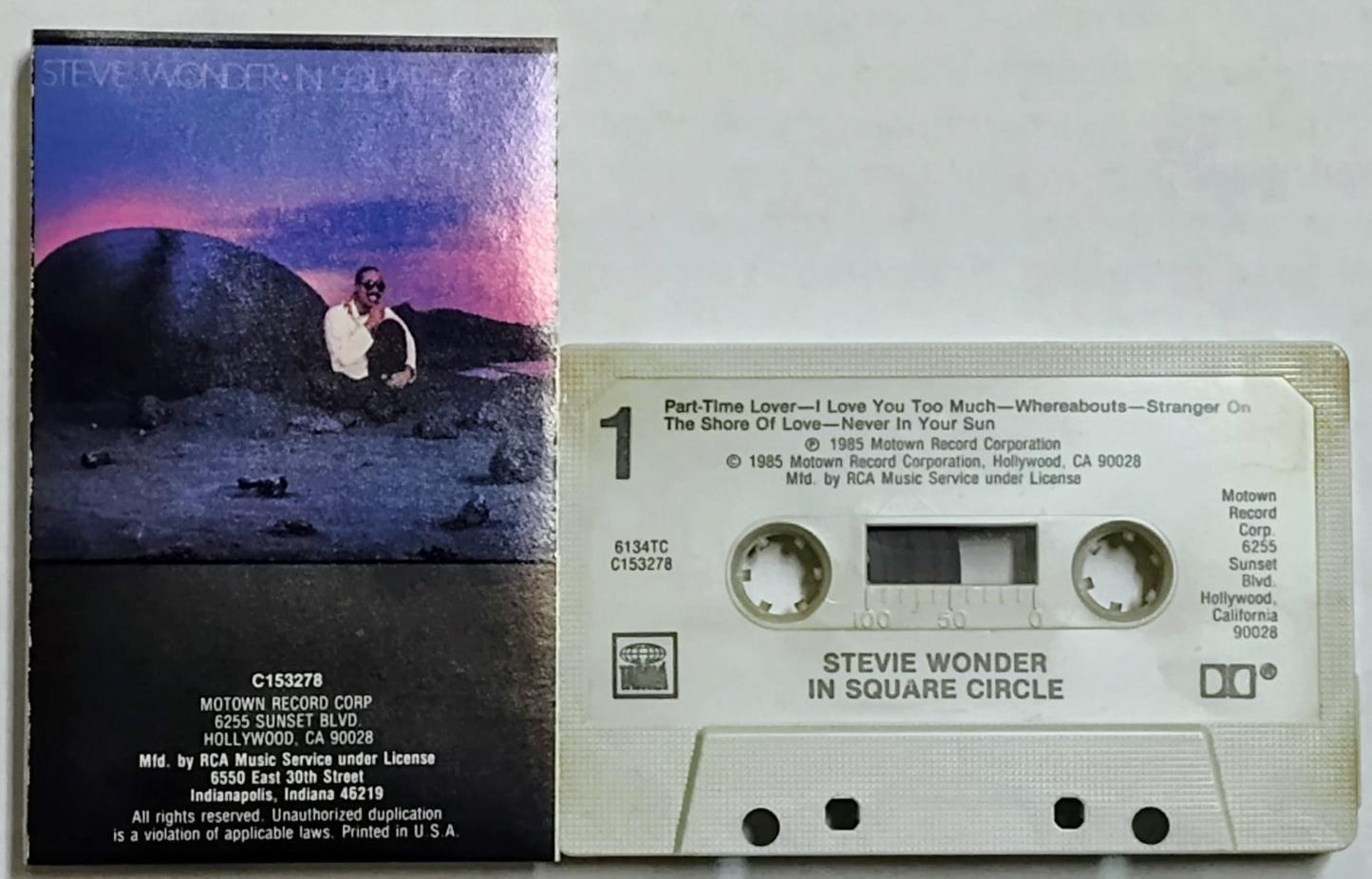Stevie Wonder - "In Square Circle" - CASSETTE TAPE (RCA Club) VG/VG