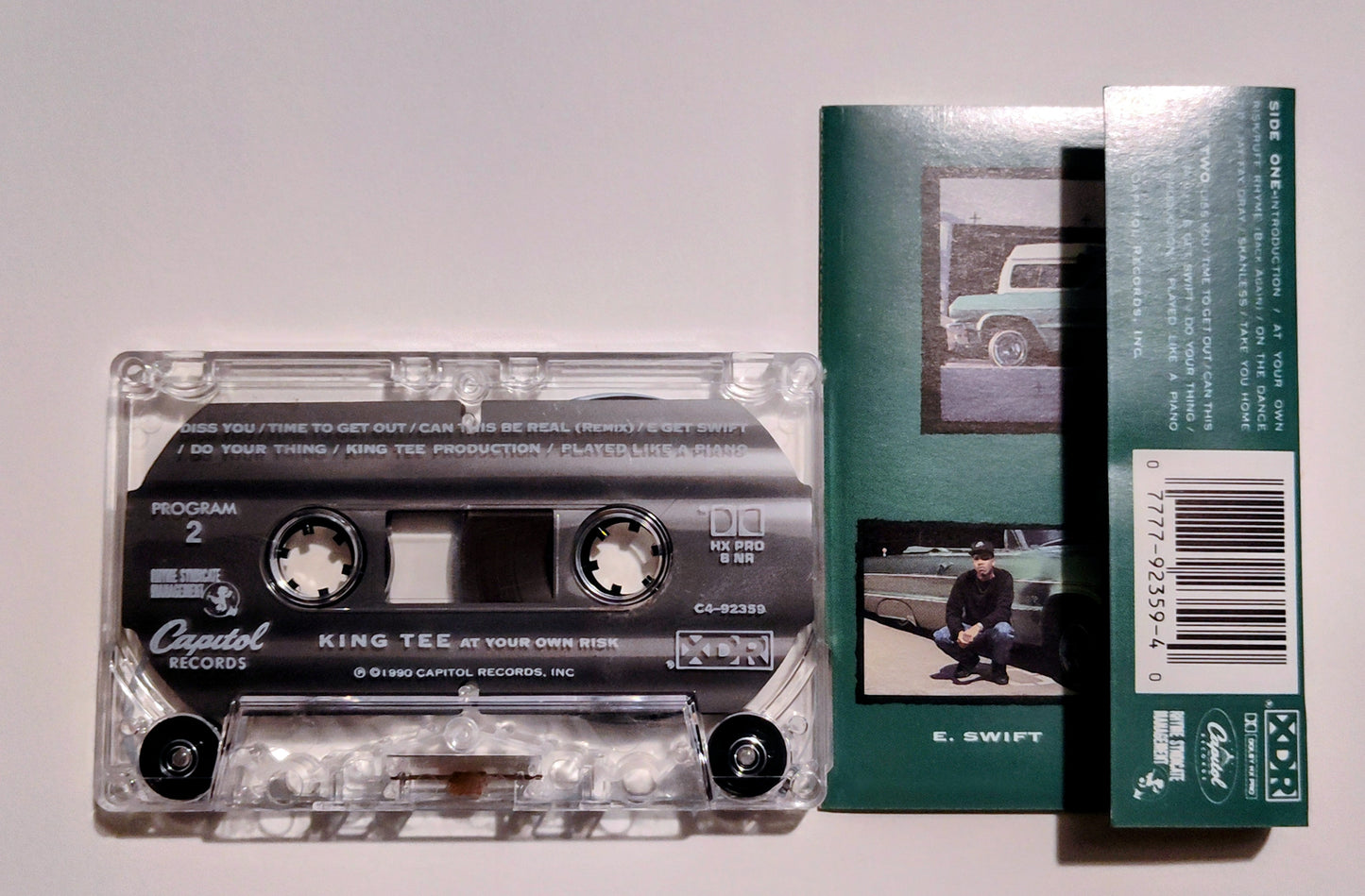 King Tee - "At Your Own Risk" - CASSETTE TAPE (DOLBY HX PRO B NR) VG+/VG+