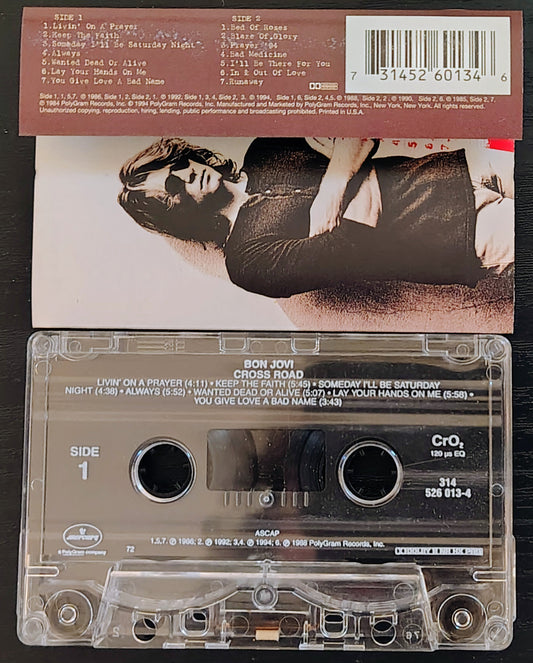Bon Jovi - "Cross Road" - CASSETTE TAPE VG+/VG+