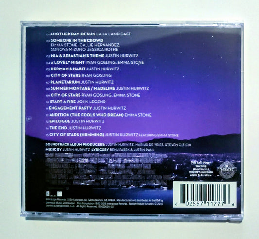 Various Artists - "La La Land Soundtrack" - COMPACT DISC VG+/VG+