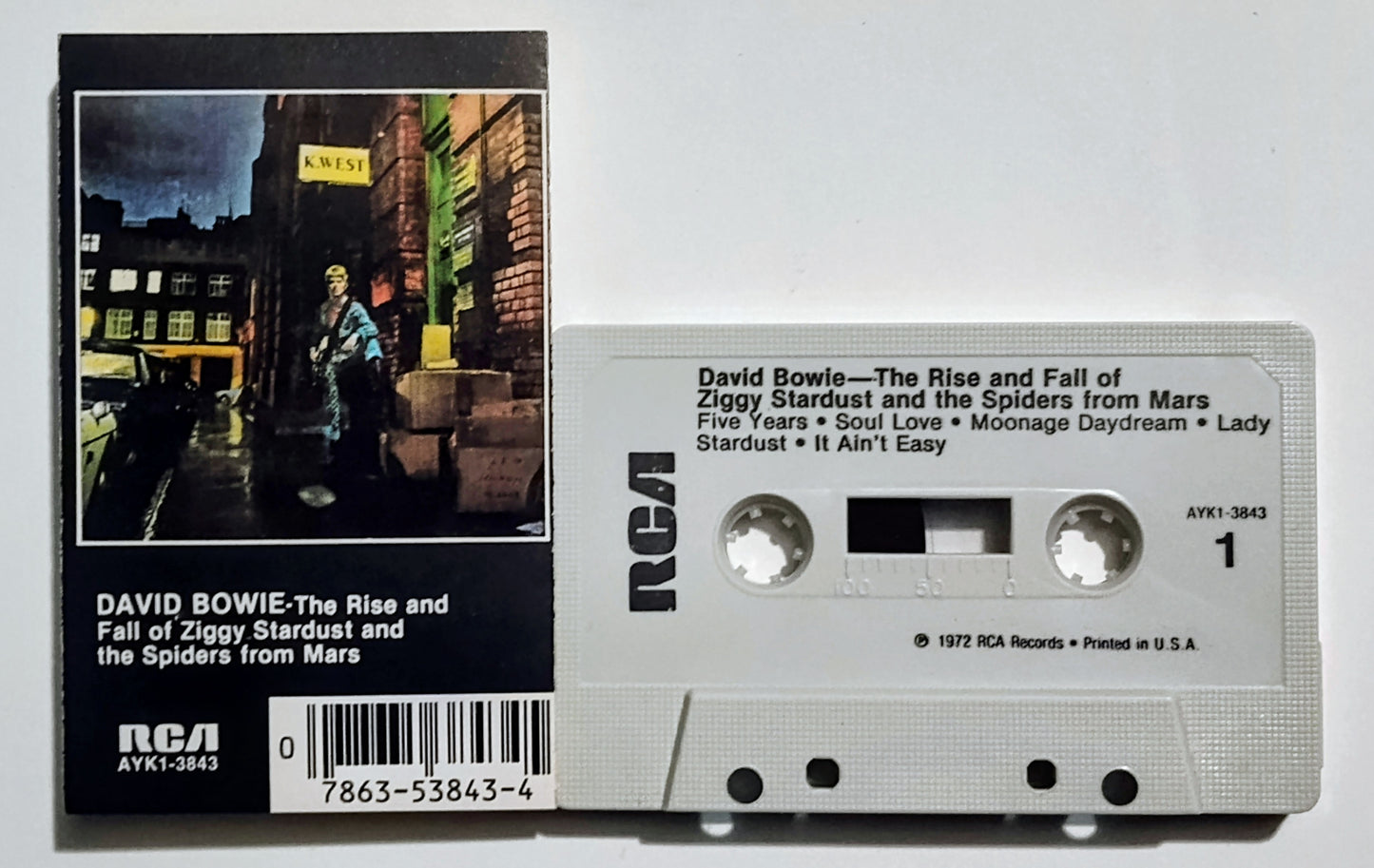 David Bowie - "The Rise And Fall Of Ziggy Stardust And The Spiders From Mars" - CASSETTE TAPE VG+/VG+