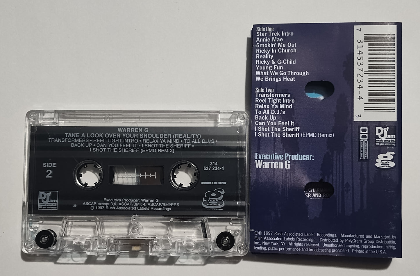 Warren G - "Take A Look Over Your Shoulder (Reality)" - CASSETTE TAPE VG+/VG+