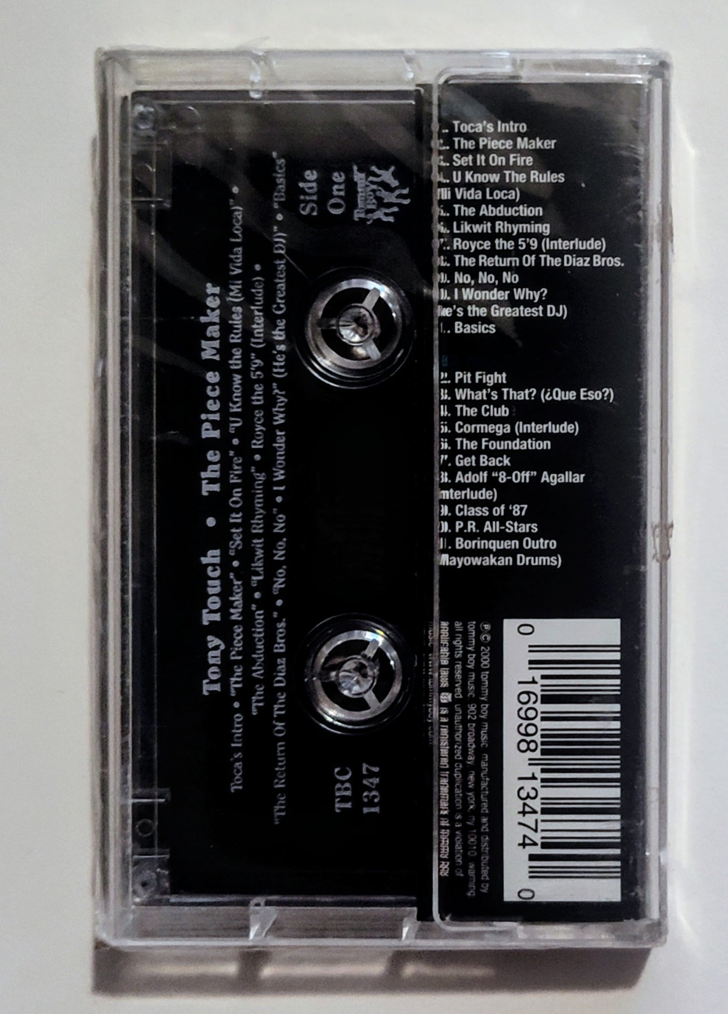 Tony Touch - "The Piece Maker" - CASSETTE TAPE NM/M (Sealed with hype sticker; TINY drill hole in spine/j card)