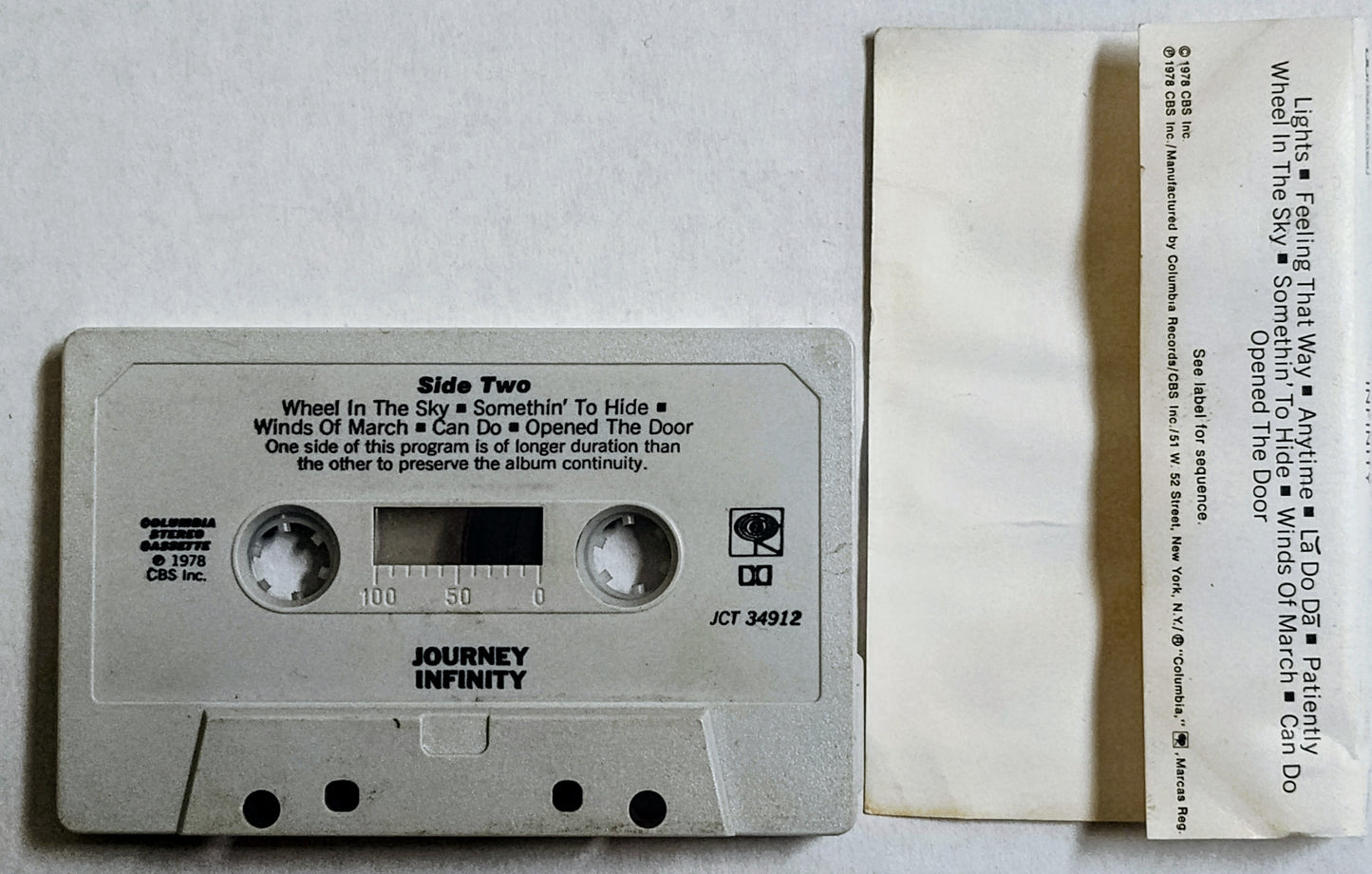 Journey - “Infinity” - CASSETTE TAPE G+/VG