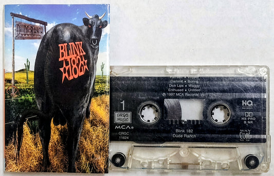Blink 182 - “Dude Ranch” - CASSETTE TAPE (Canada; clear shell) VG/FAIR