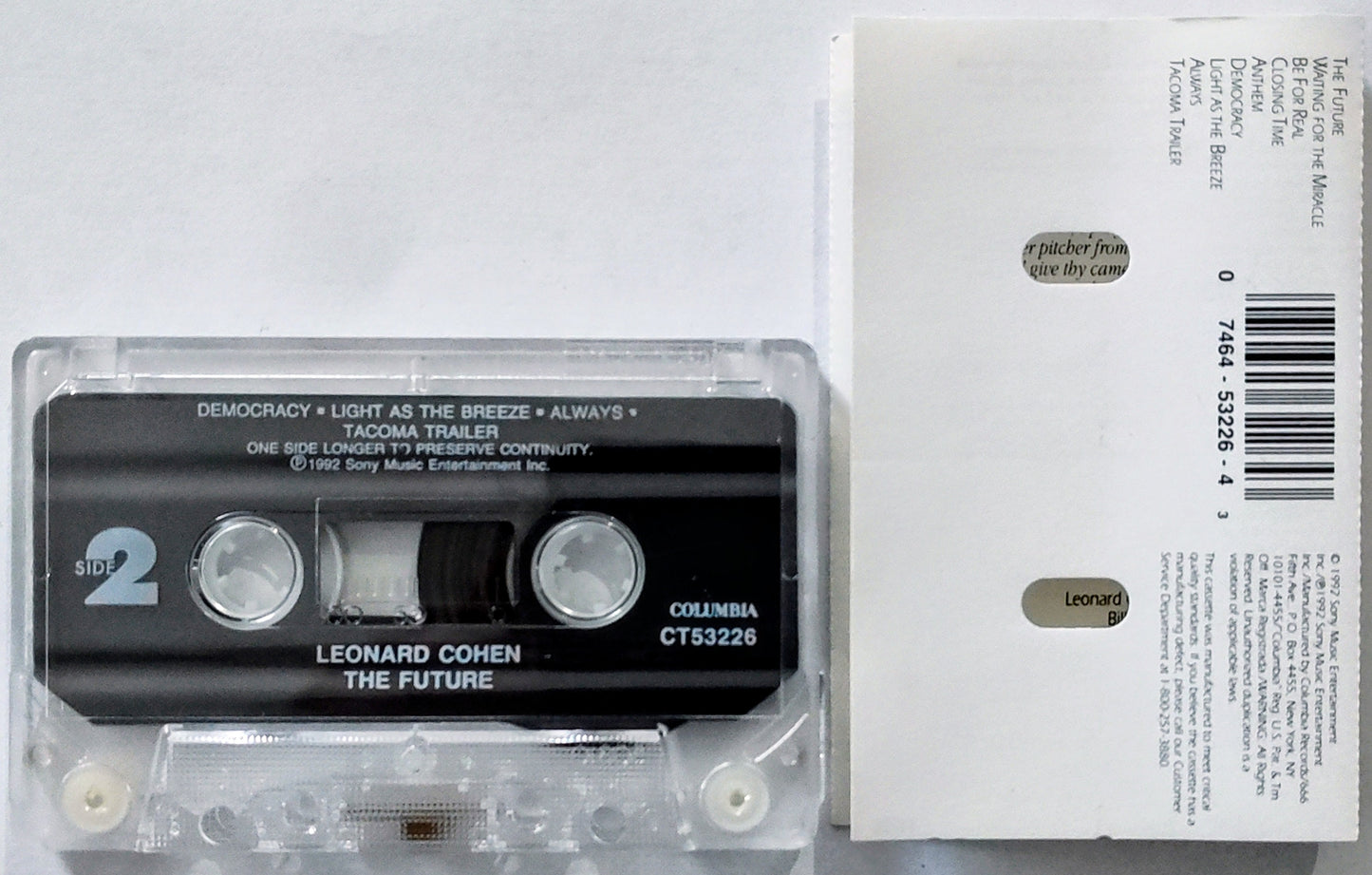 Leonard Cohen - “The Future” - CASSETTE TAPE VG+/VG+