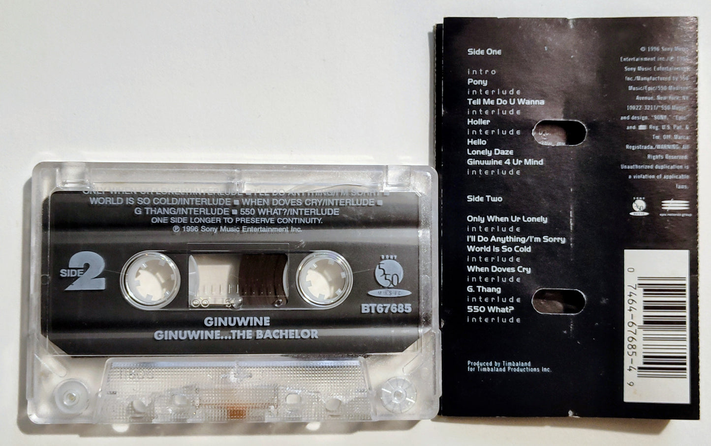 Ginuwine - "Ginuwine... The Bachelor" - CASSETTE TAPE VG+/VG+