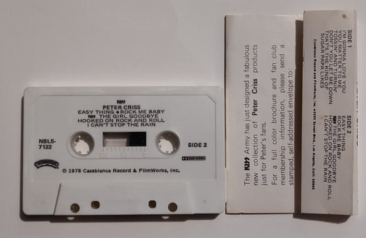 KISS - "Peter Criss" - CASSETTE TAPE (DOLBY) VG/VG+