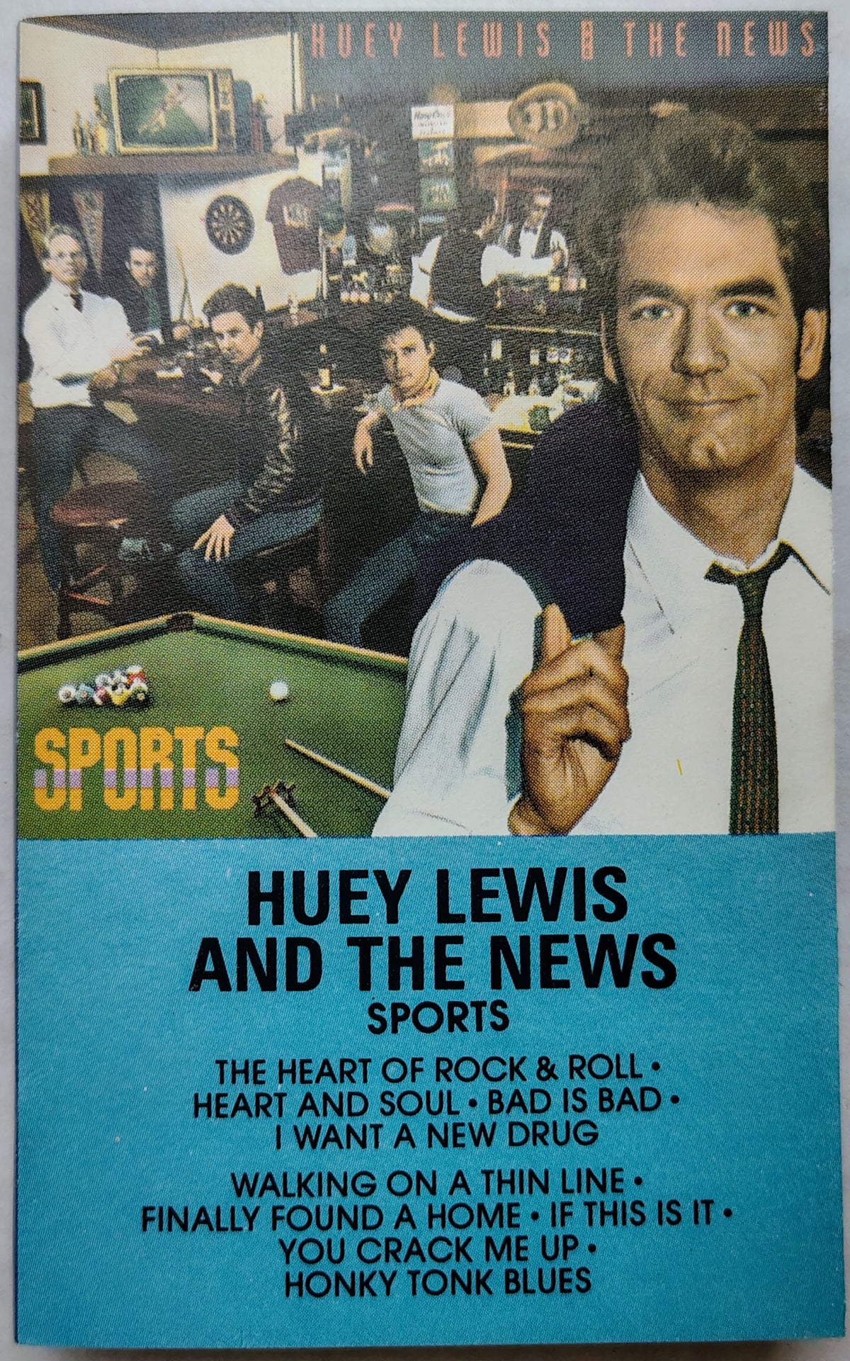 Huey Lewis & The News - "Sports" - CASSETTE TAPE VG+/VG+