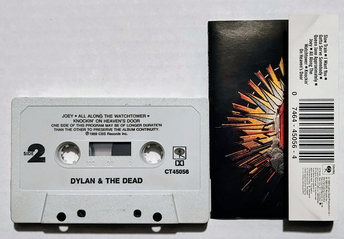 Bob Dylan & The Dead - “Dylan & The Dead” - CASSETTE TAPE VG+/VG+