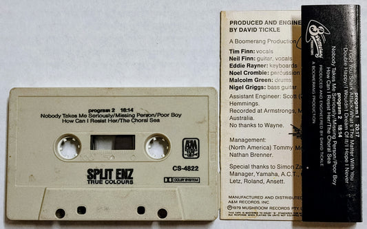 Split Enz - “True Colours” - CASSETTE TAPE G+/VG