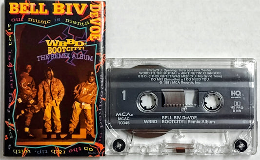 Bell Biv DeVoe - "WBBD- Bootcity! The Remix Album" - CASSETTE TAPE VG+/VG+