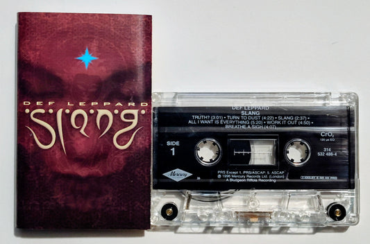 Def Leppard - "Slang" - CASSETTE TAPE VG+/VG+