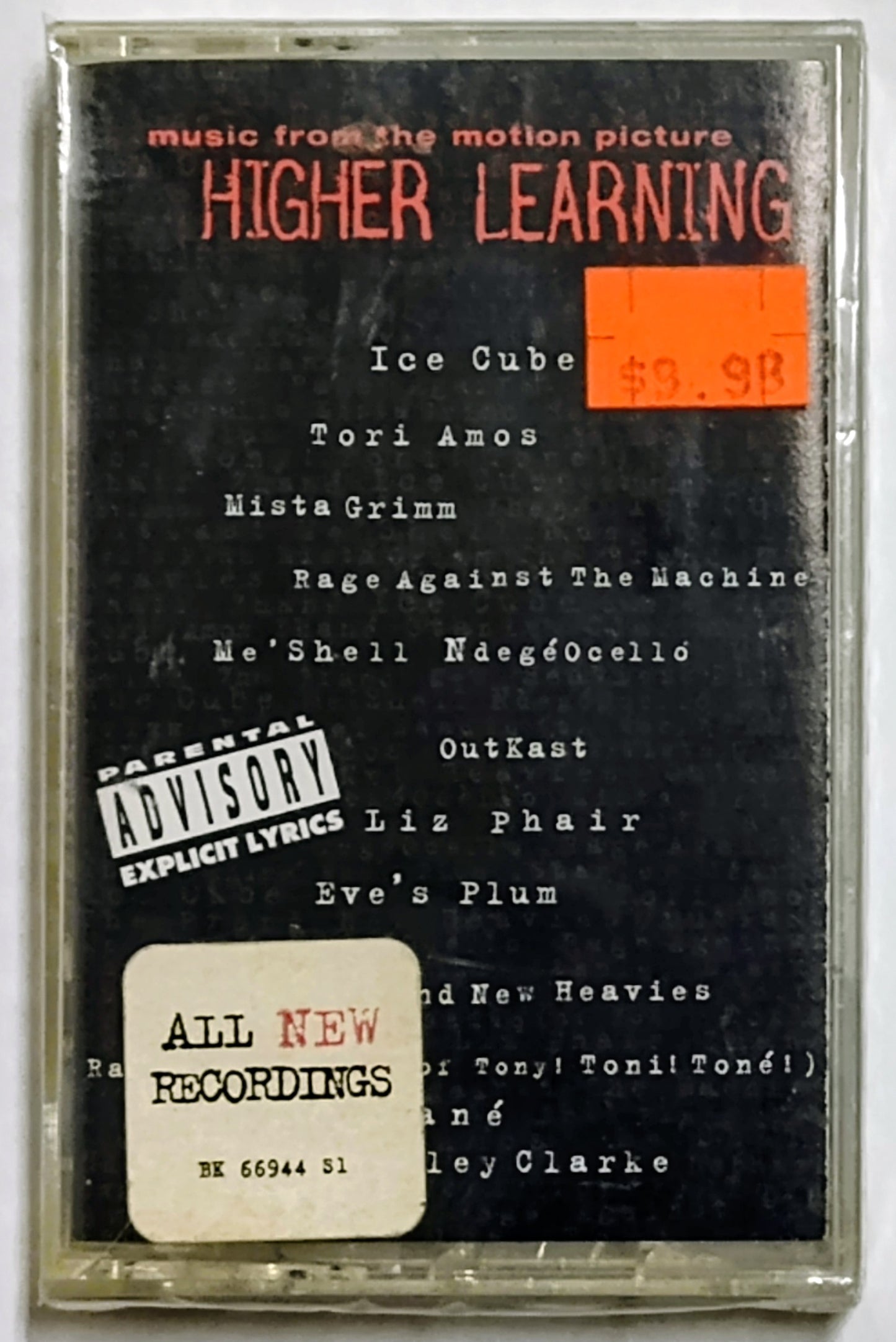 Various Artists - “Higher Learning” - CASSETTE TAPE NM/M (Sealed; Lightstruck/cracked spine and back of case)