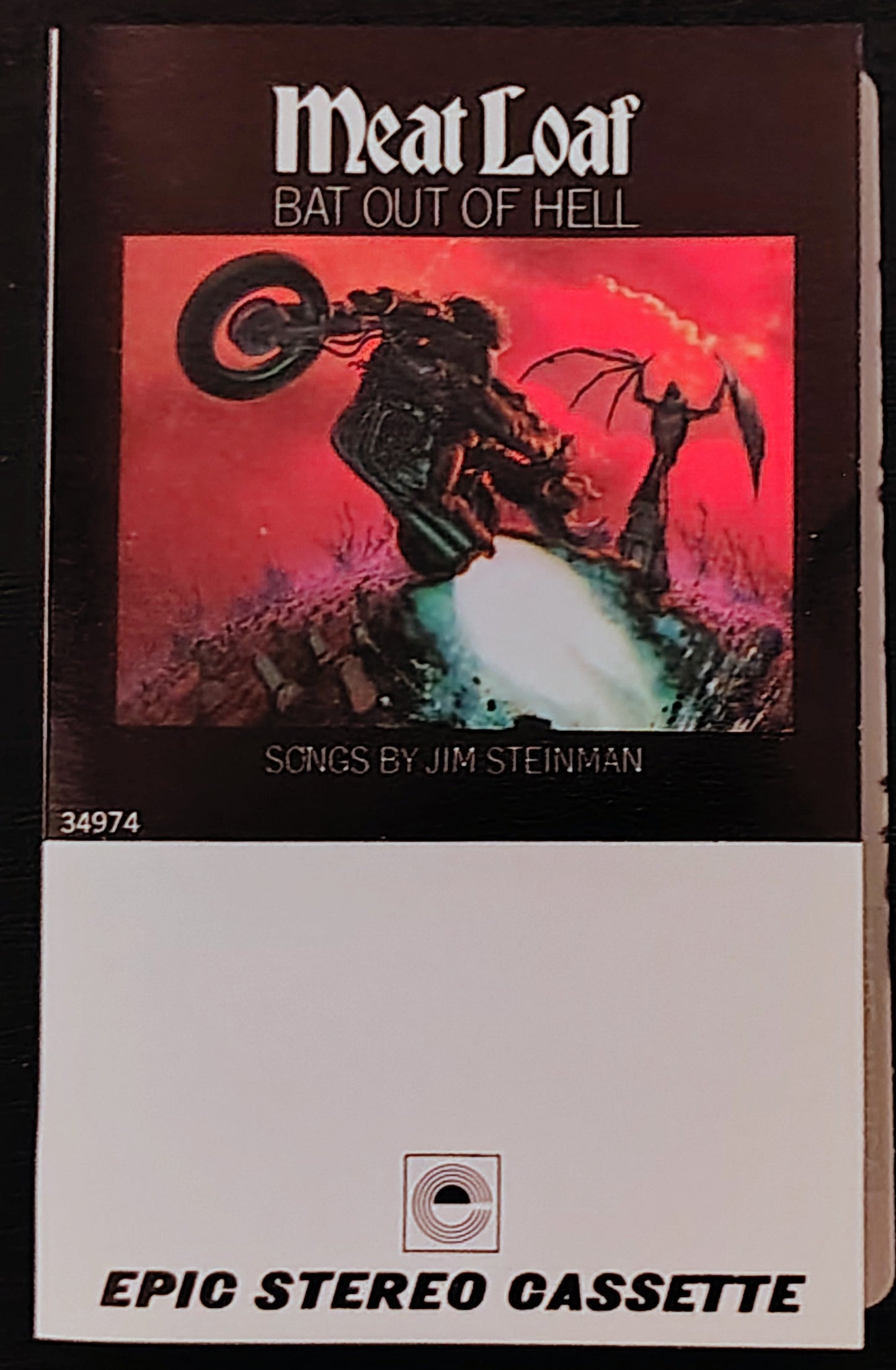 Meat Loaf - "Bat Out Of Hell" - CASSETTE TAPE VG+/VG