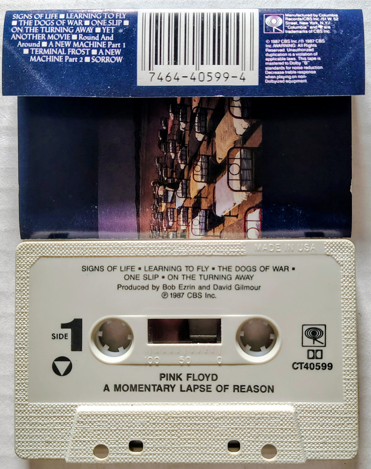 Pink Floyd - "A Momentary Lapse of Reason" - CASSETTE TAPE VG+/VG+