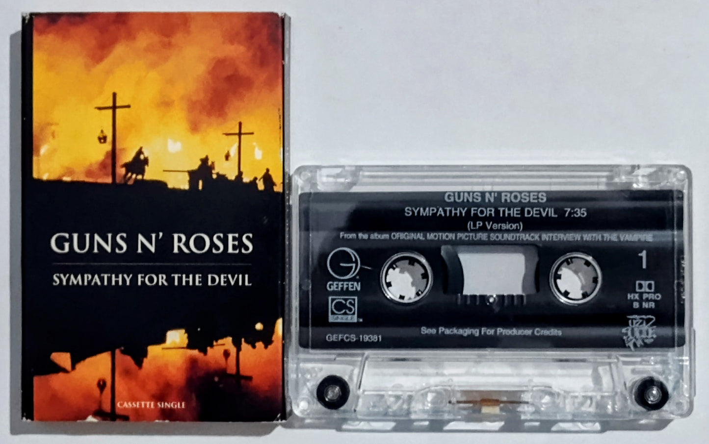 Guns N’ Roses - “Sympathy For The Devil” - CASSETTE TAPE (Single) VG/VG+