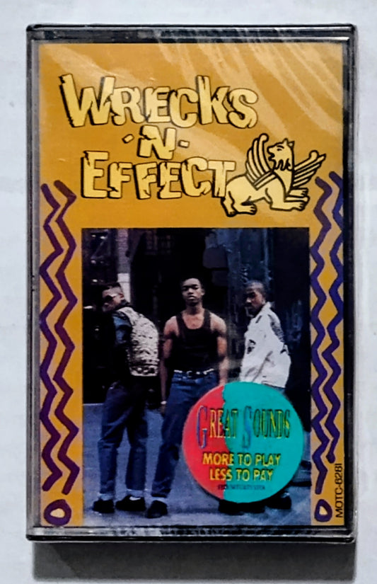 Wrecks ‘N’ Effect - “Wrecks ‘N’ Effect” - CASSETTE TAPE NM/M (Sealed; scratchy cellophane; small hole in cellophane)
