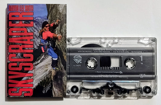 David Lee Roth (Van Halen) - "Skyscraper (with Steve Vai)" - CASSETTE TAPE (SR; DOLBY HX PRO B NR) VG+/VG+