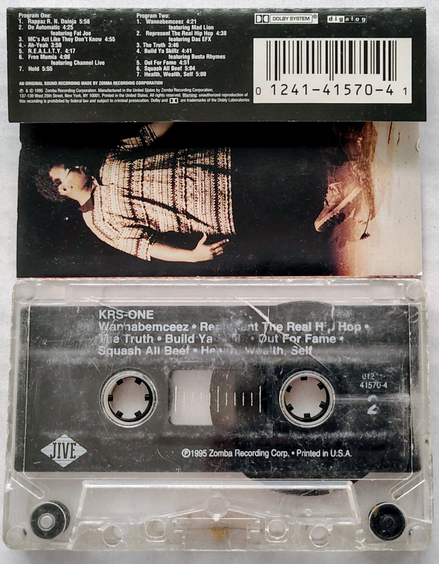 KRS-ONE - "KRS-ONE" - CASSETTE TAPE G+/Fair (As Is)