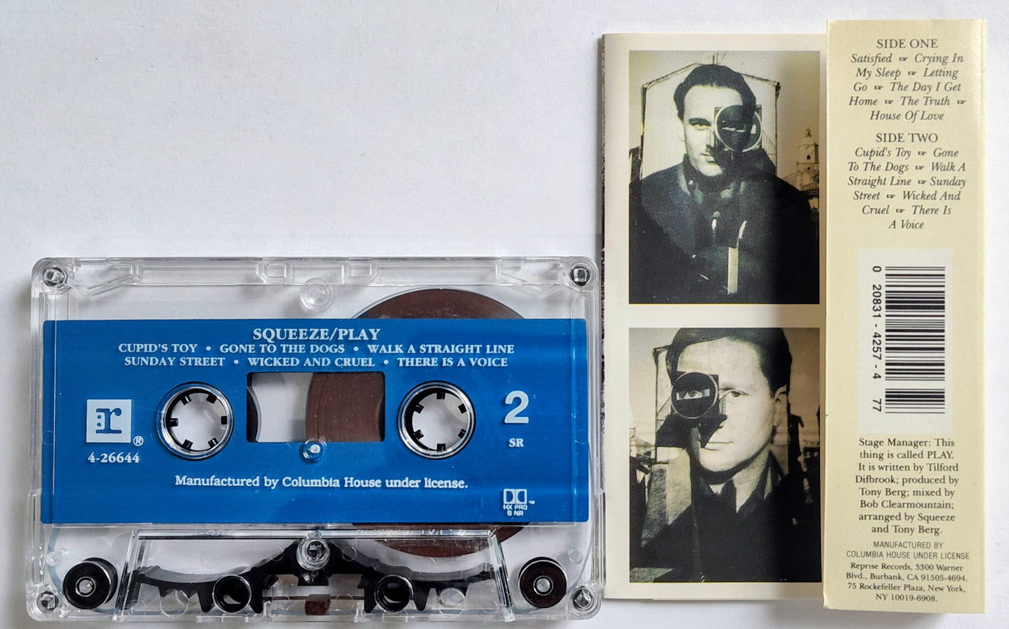 Squeeze - “Play” - CASSETTE TAPE VG+/VG+
