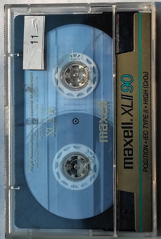 Blank - Maxell XL II Chrome (90-Minute; Vintage extra-wide-window-style; black shell; Loose/Pre-Recorded/With J-Card; No sticker labels; SOLD AS IS)