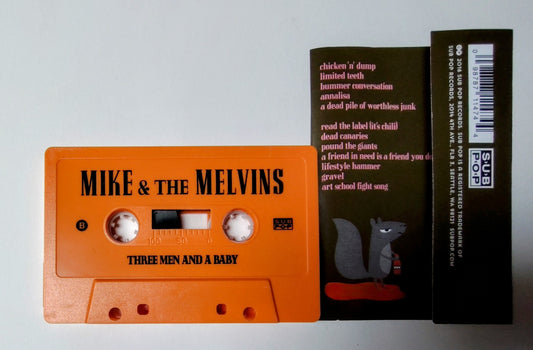 Mike & The Melvins - "Three Men And A Baby" - INDIE CASSETTE TAPE NM/NM