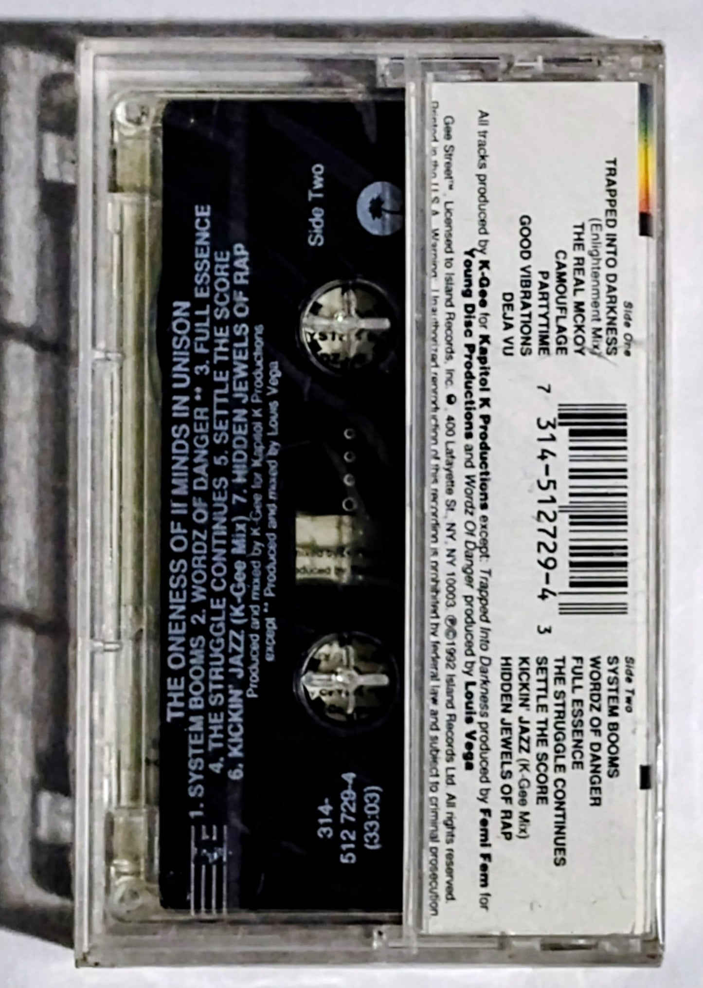 Brothers Like Outlaw - “The Oneness Of II Minds In Unison” - CASSETTE TAPE NM/M (Sealed with hype sticker; small crack on back of case)