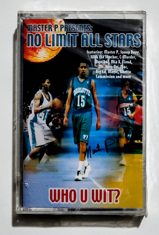 Master P Presents No Limit All Stars - "Who U Wit?" - CASSETTE TAPE NM/M (Sealed; drill thru spine)