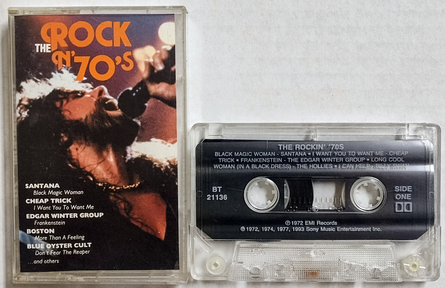 Various Artists - “The Rockin’ ‘70s (Compilation)” - CASSETTE TAPE VG+/VG+