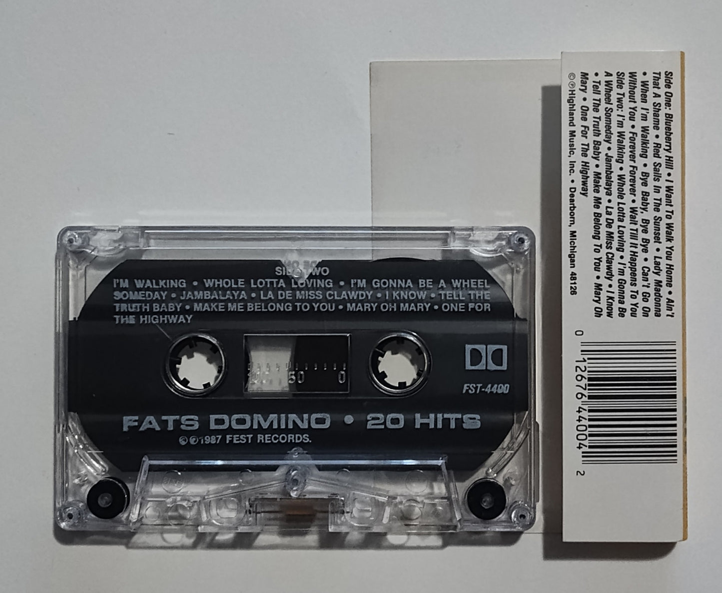 Fats Domino - "20 Hits" - CASSETTE TAPE VG+/VG+