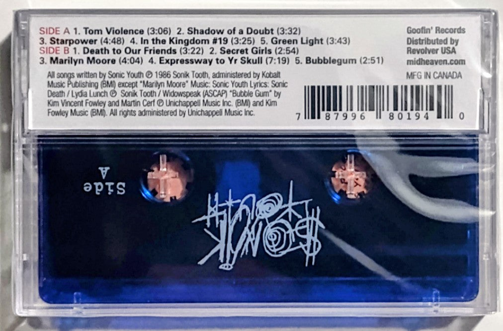 Sonic Youth - "Evol (Reissue)" - INDIE CASSETTE TAPE (Translucent blue shell) M/M (Sealed)