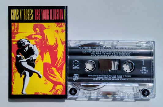 Guns N' Roses - "Use Your Illusion I" - CASSETTE TAPE (DOLBY HX PRO B NR) VG+/VG+