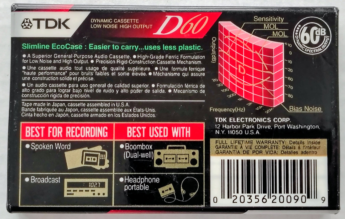 Blank - TDK D60 Normal Bias Type I (60-Minute; blue label; Sealed)