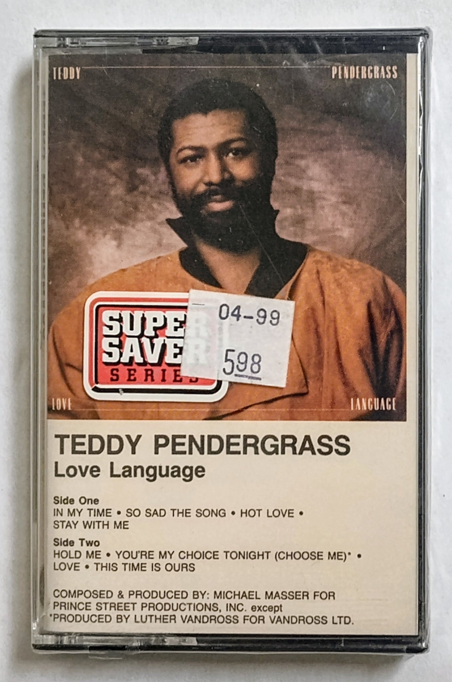 Teddy Pendergrass - “Love Language” - CASSETTE TAPE NM/M (Sealed; tiny crack in cover)