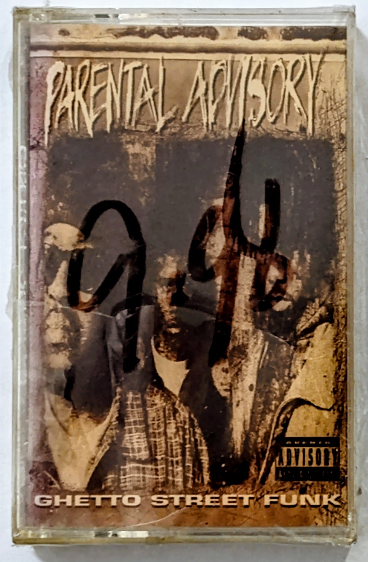 Parental Advisory - "Ghetto Street Funk" - CASSETTE TAPE NM/M (Sealed; torn cellophane; price written on cellophane)