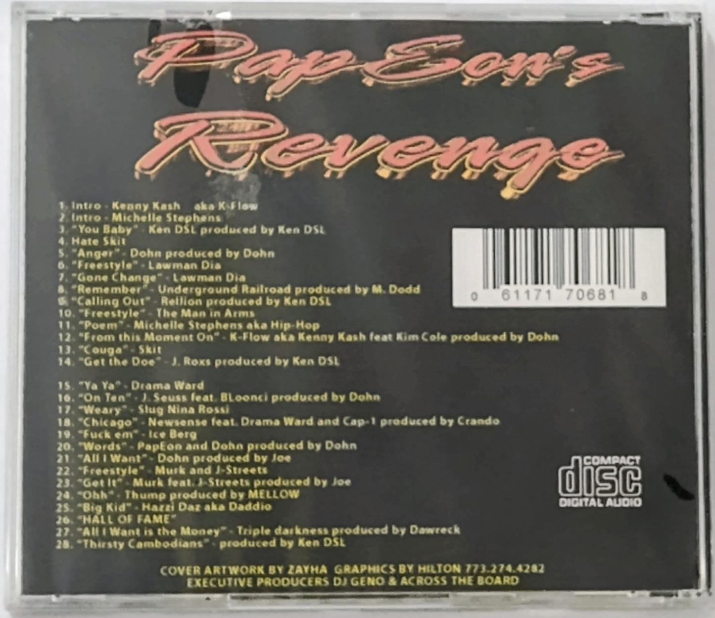 D.J. Geno - “PapEon’s Revenge” - COMPACT DISC NM/M (Sealed with small circular tears in cellophane on back)