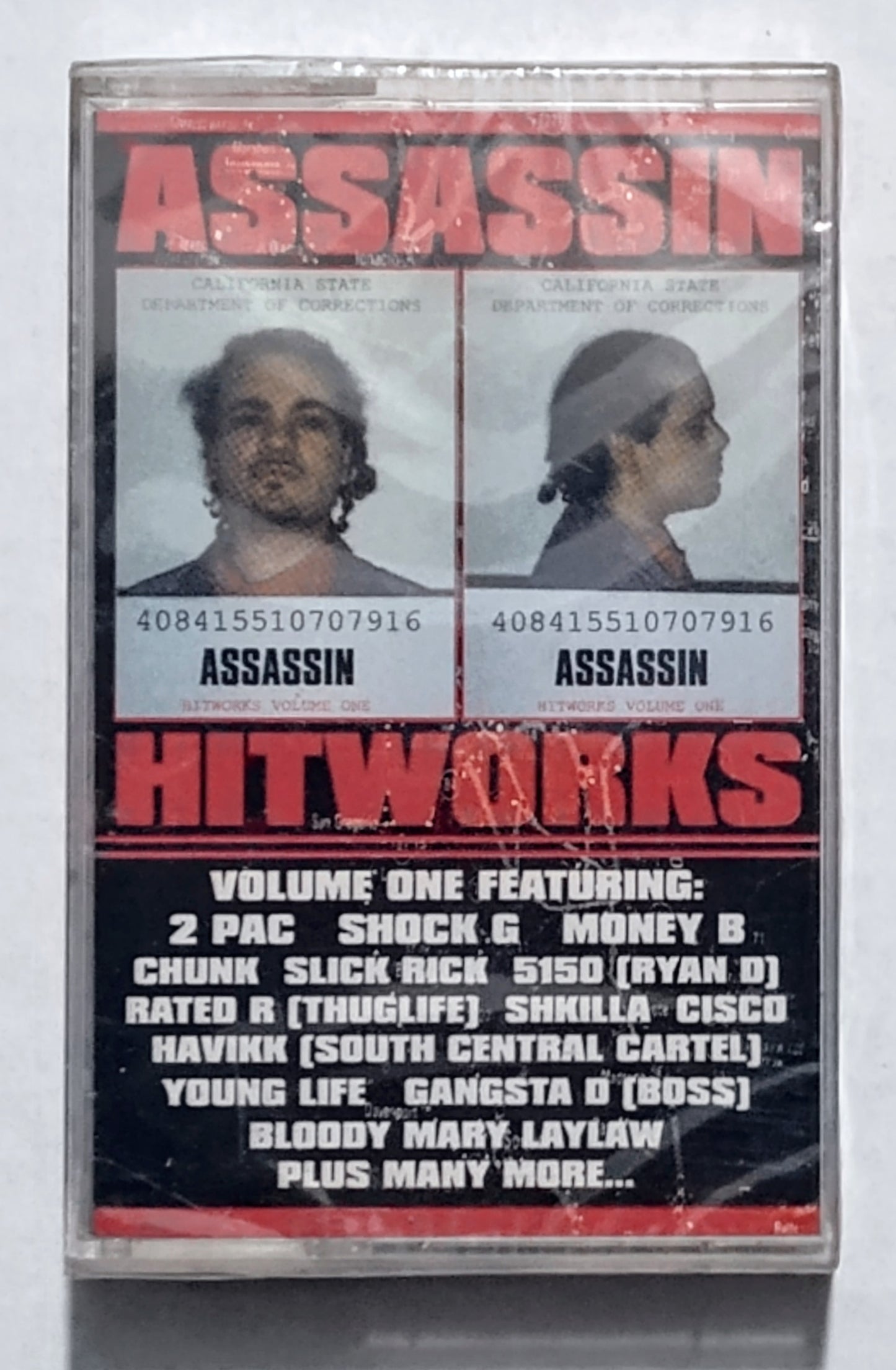 Assassin - “Hitworks Vol 1” - CASSETTE TAPE NM/M (Sealed; small tear in cellophane)