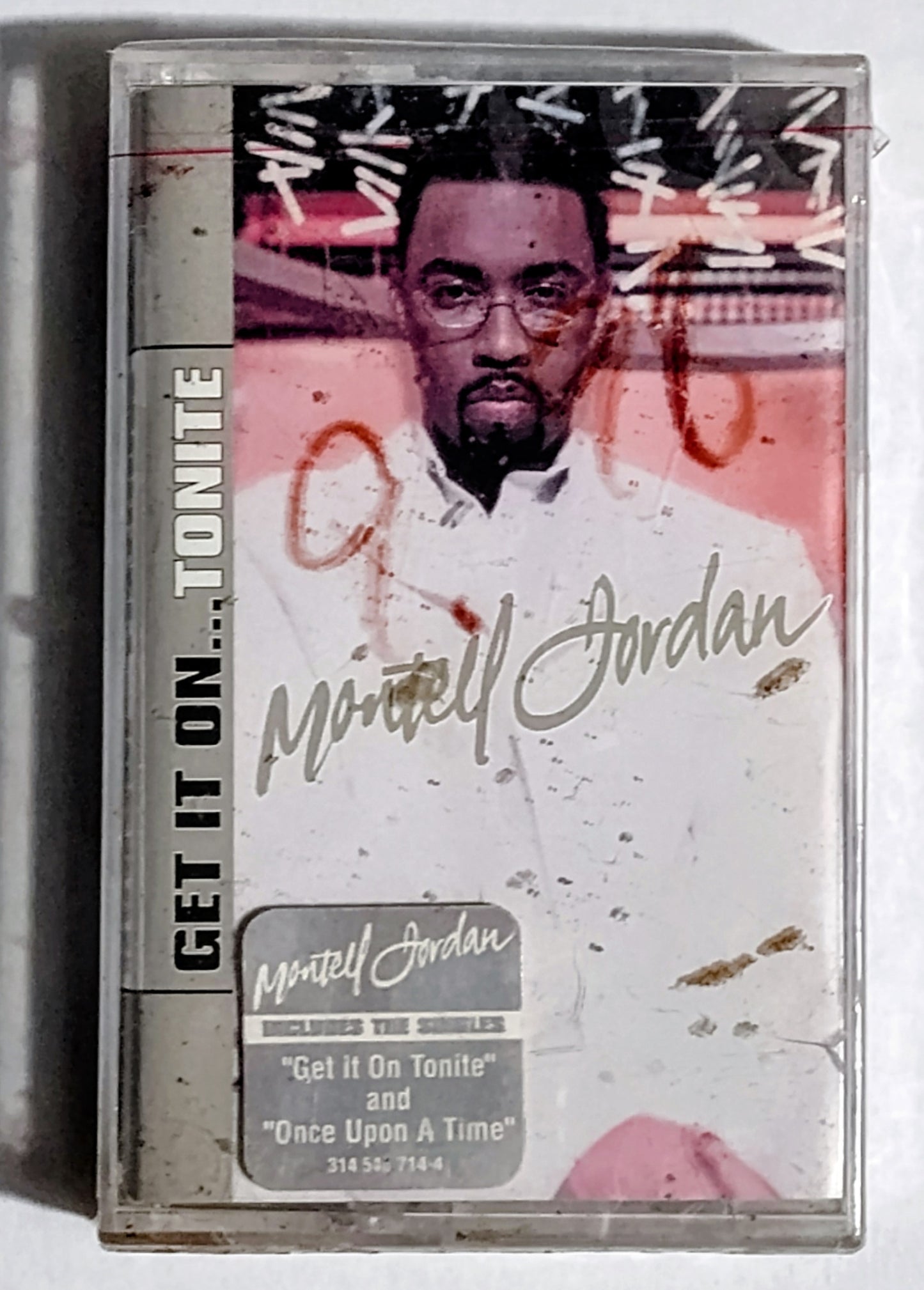 Montell Jordan - “Get It On…Tonite” - CASSETTE TAPE VG+/M (Sealed with worn hype sticker: crack on lower right of front of case; a bit grimy)